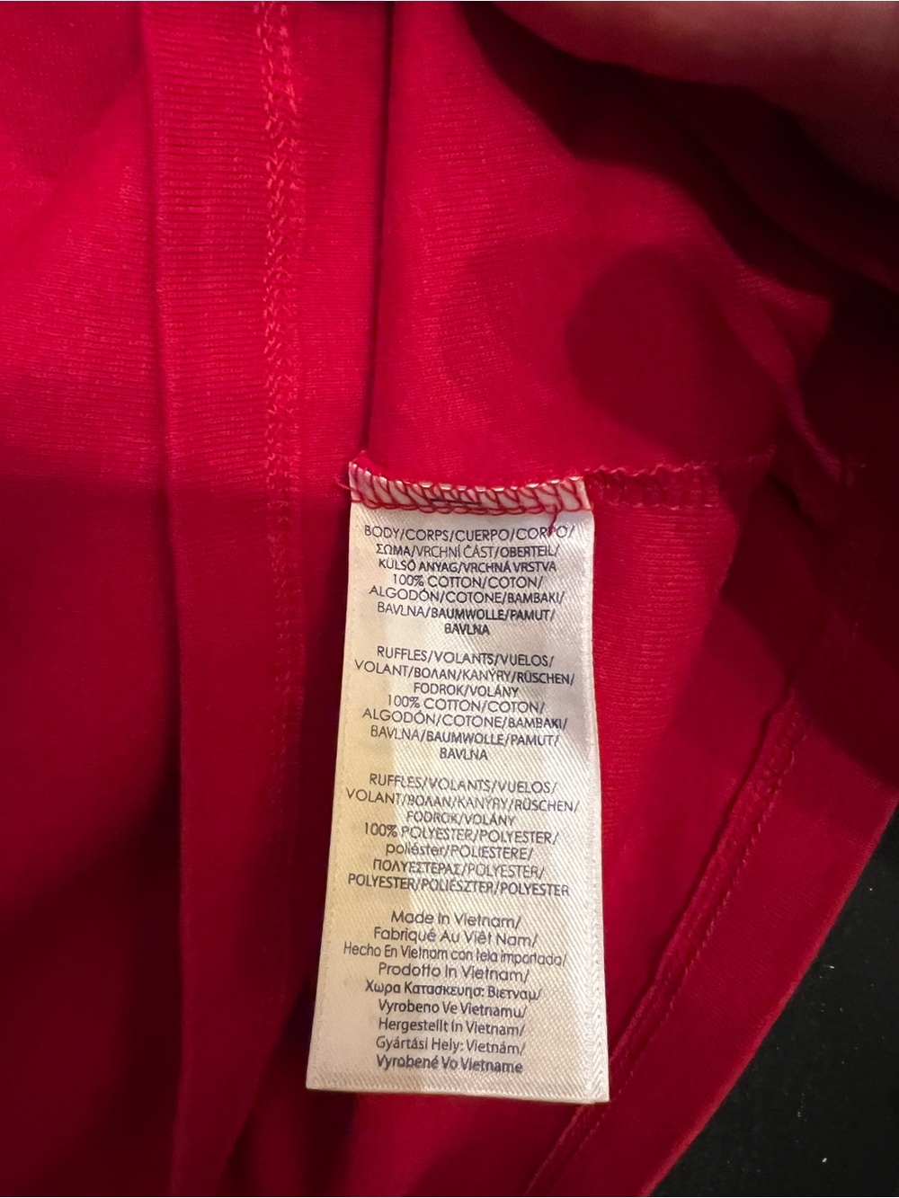 Chaps Women’s Red Ruffle V-Neck Sleeveless Shell - Picture 4 of 4